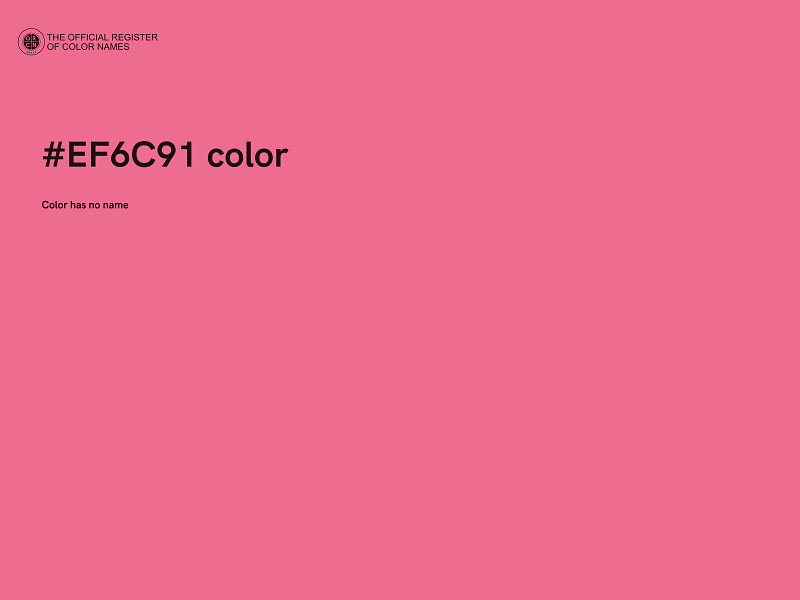 #EF6C91 color image