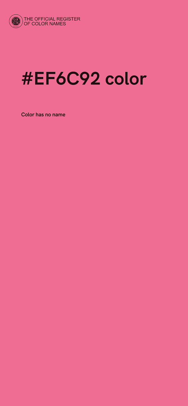 #EF6C92 color image