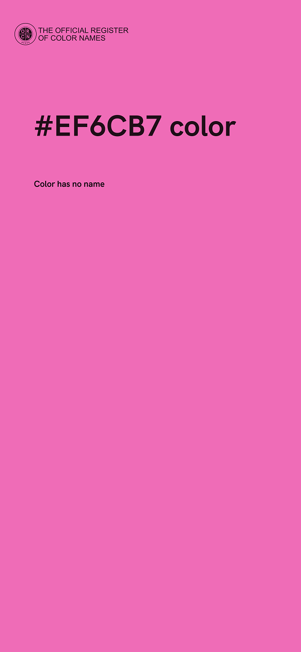 #EF6CB7 color image