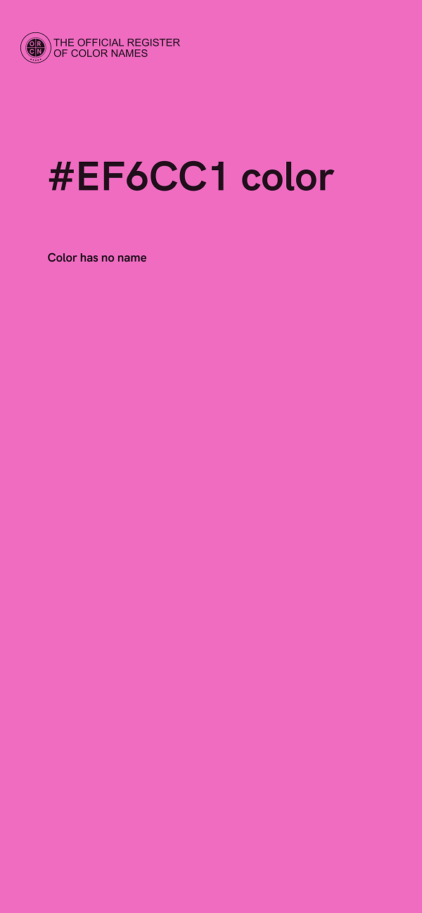 #EF6CC1 color image