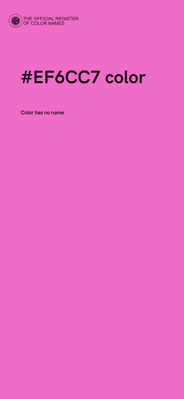 #EF6CC7 color image