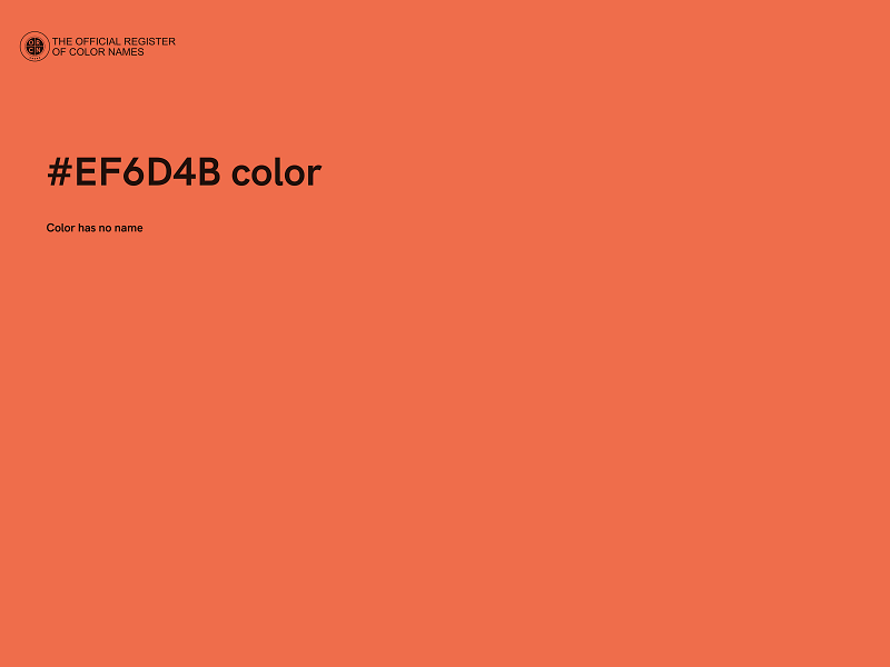 #EF6D4B color image