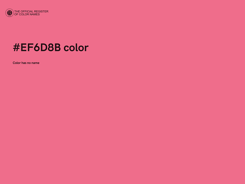 #EF6D8B color image