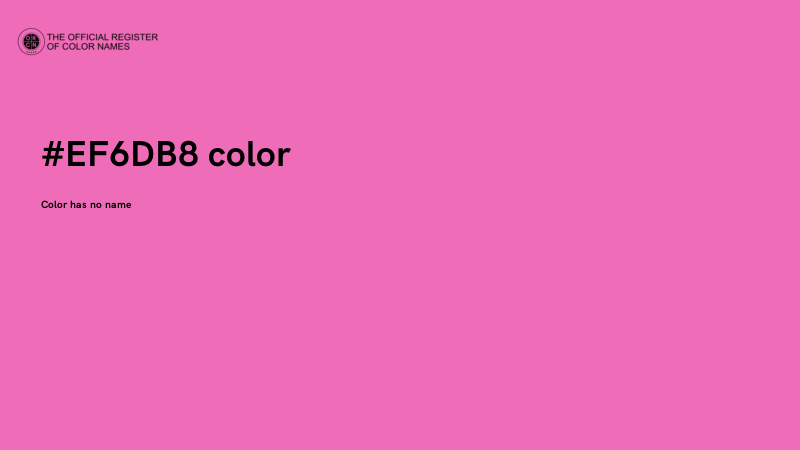 #EF6DB8 color image