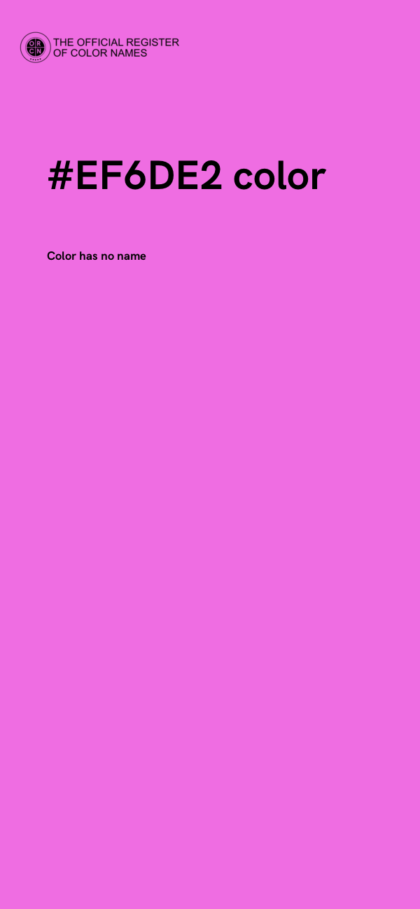 #EF6DE2 color image