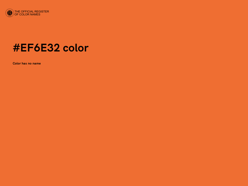 #EF6E32 color image