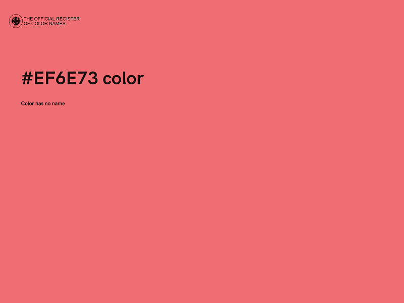 #EF6E73 color image