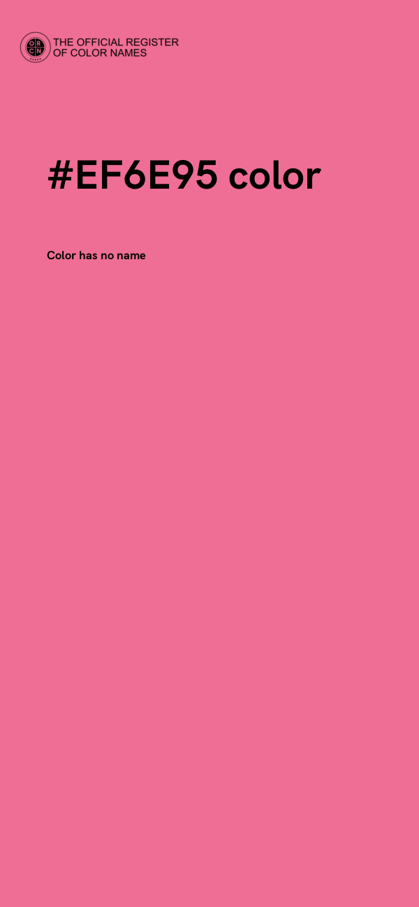 #EF6E95 color image