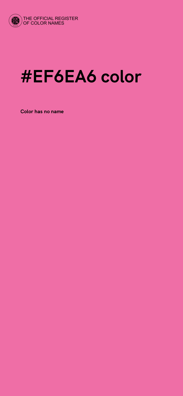 #EF6EA6 color image