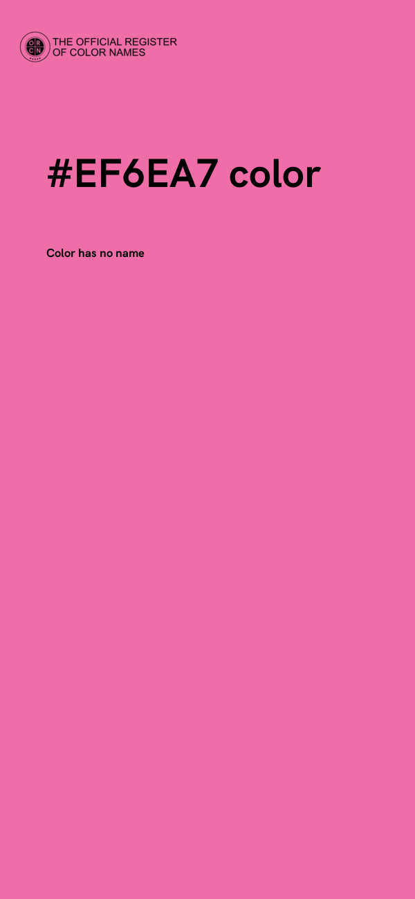 #EF6EA7 color image