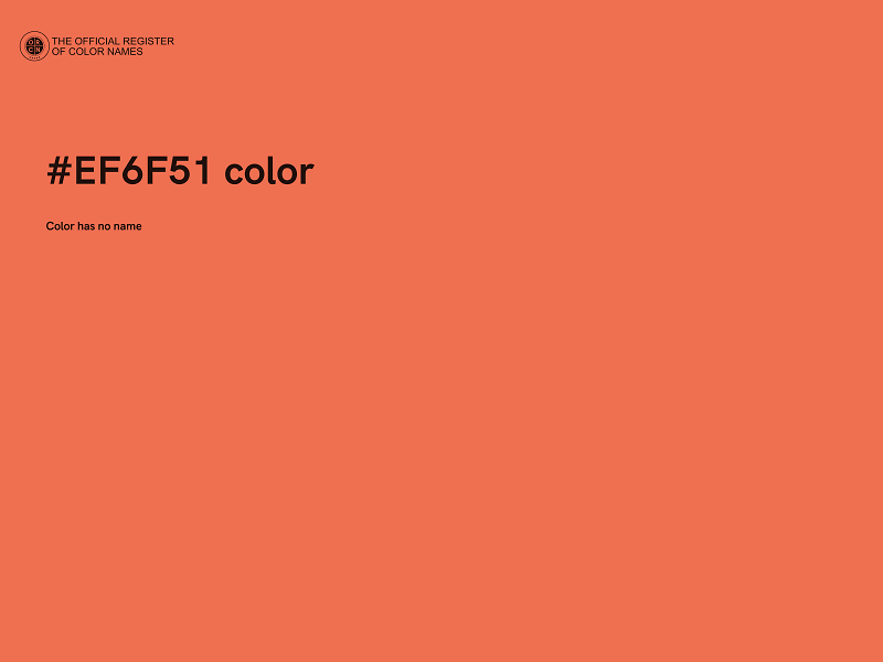 #EF6F51 color image