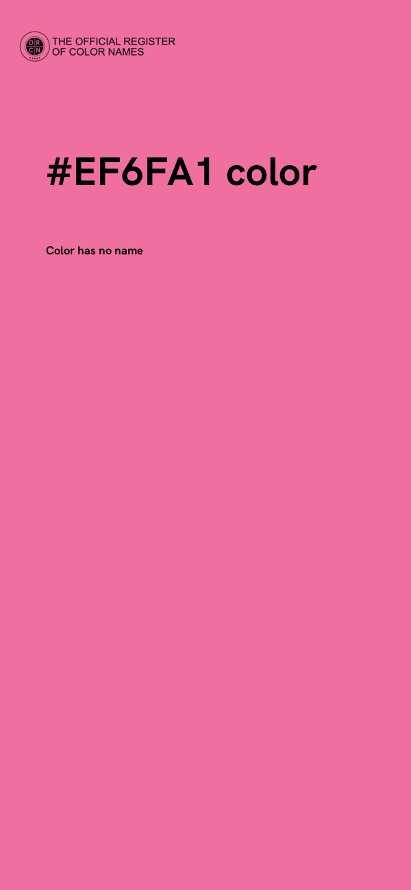 #EF6FA1 color image