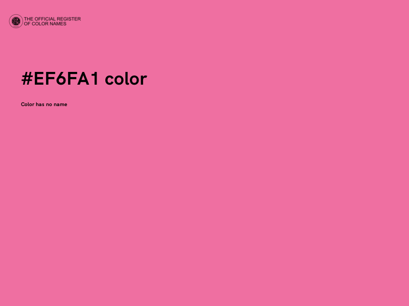 #EF6FA1 color image
