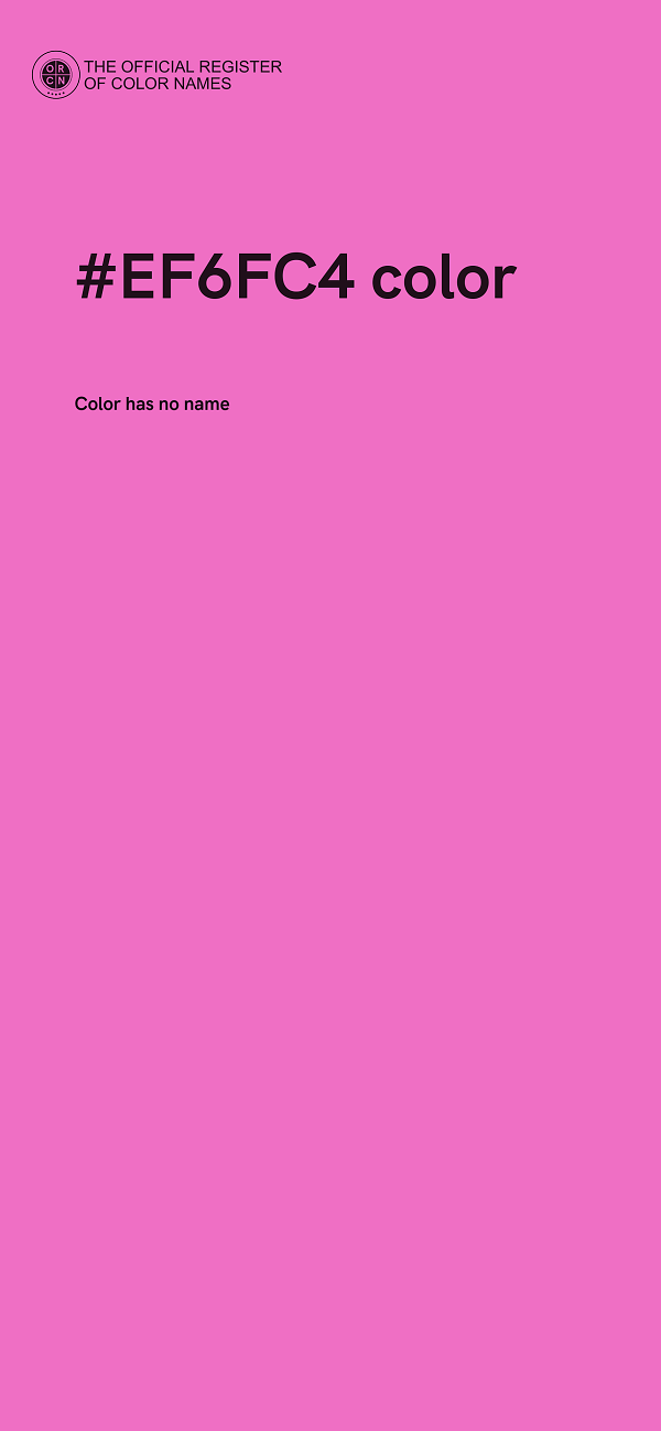 #EF6FC4 color image