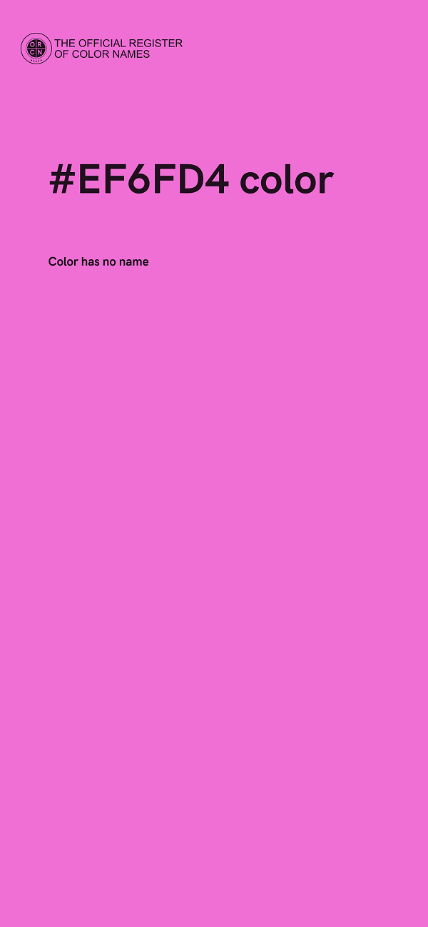 #EF6FD4 color image