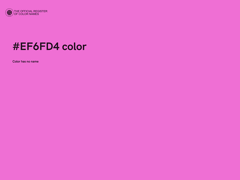 #EF6FD4 color image