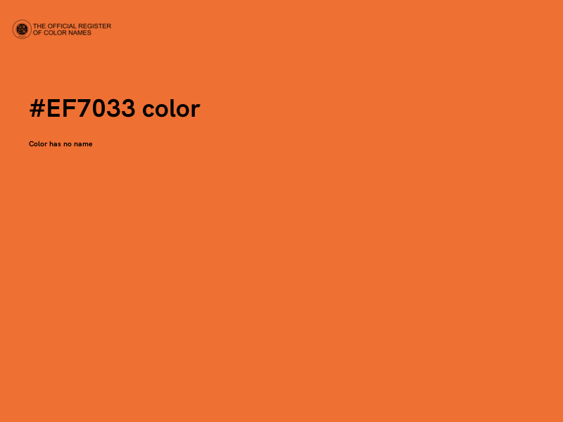 #EF7033 color image