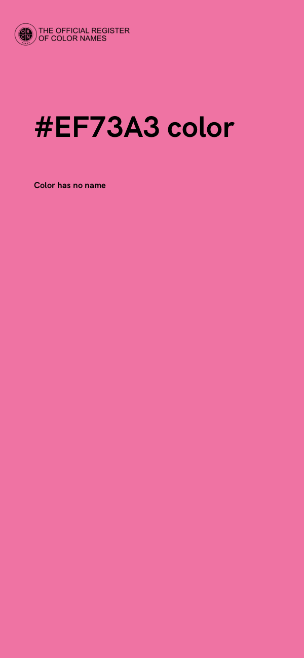 #EF73A3 color image