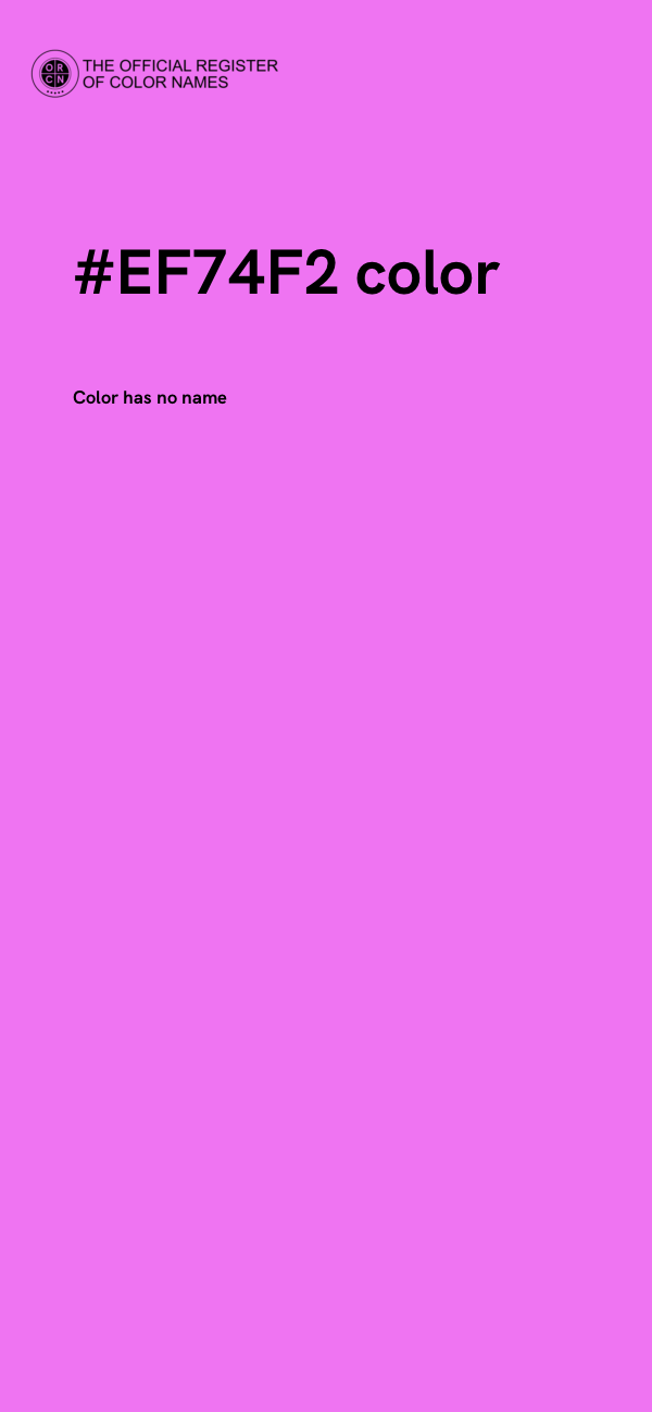 #EF74F2 color image