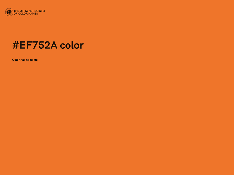 #EF752A color image