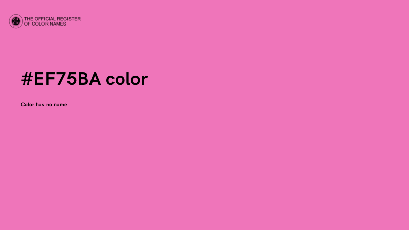 #EF75BA color image