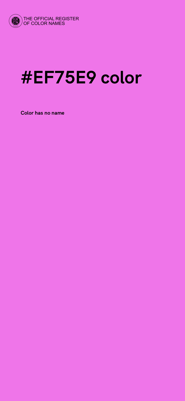 #EF75E9 color image
