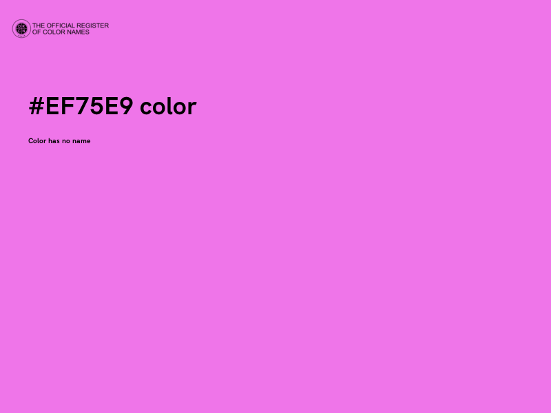 #EF75E9 color image