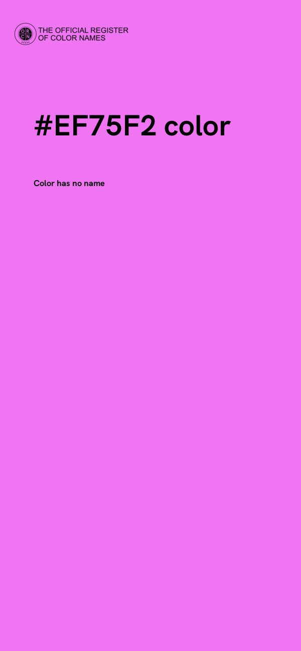 #EF75F2 color image