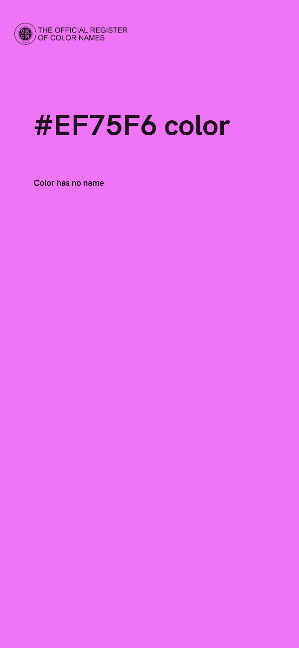 #EF75F6 color image