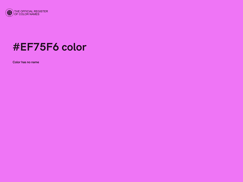 #EF75F6 color image