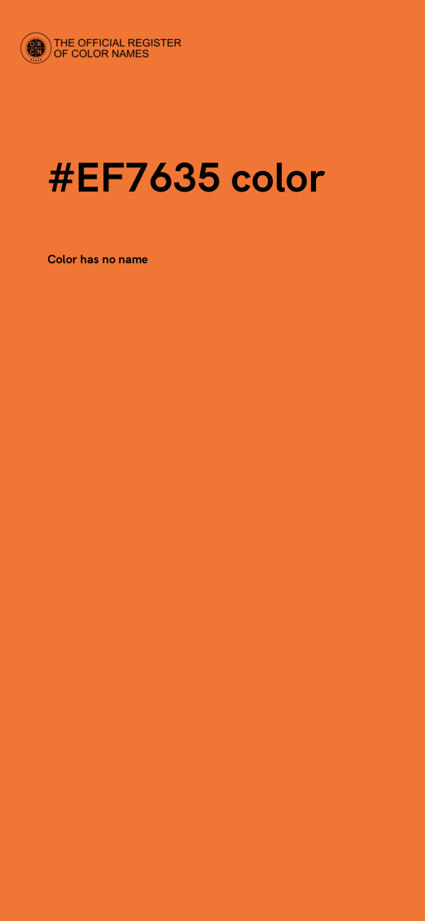 #EF7635 color image