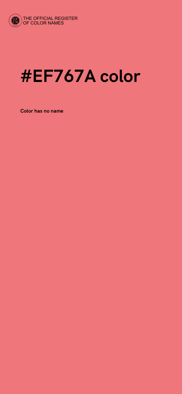 #EF767A color image