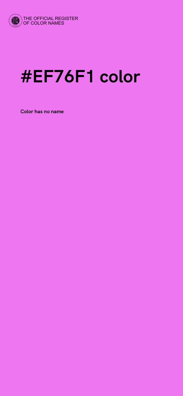 #EF76F1 color image