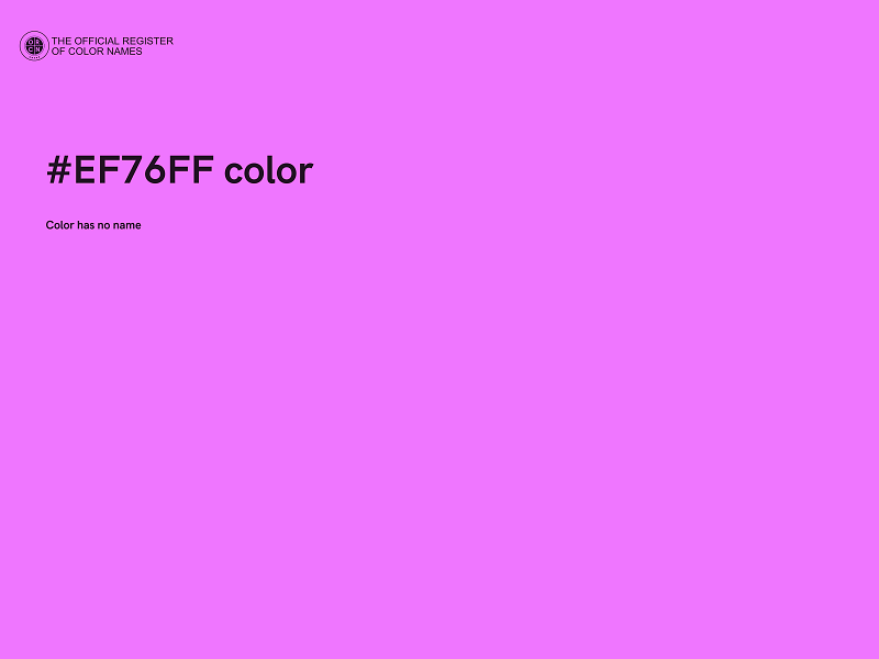 #EF76FF color image