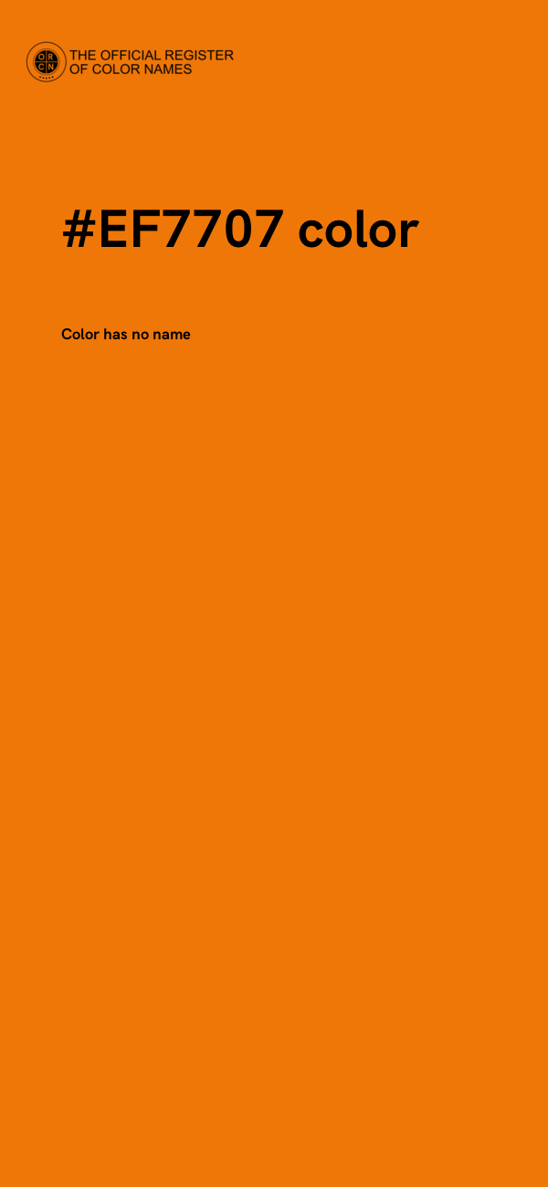 #EF7707 color image