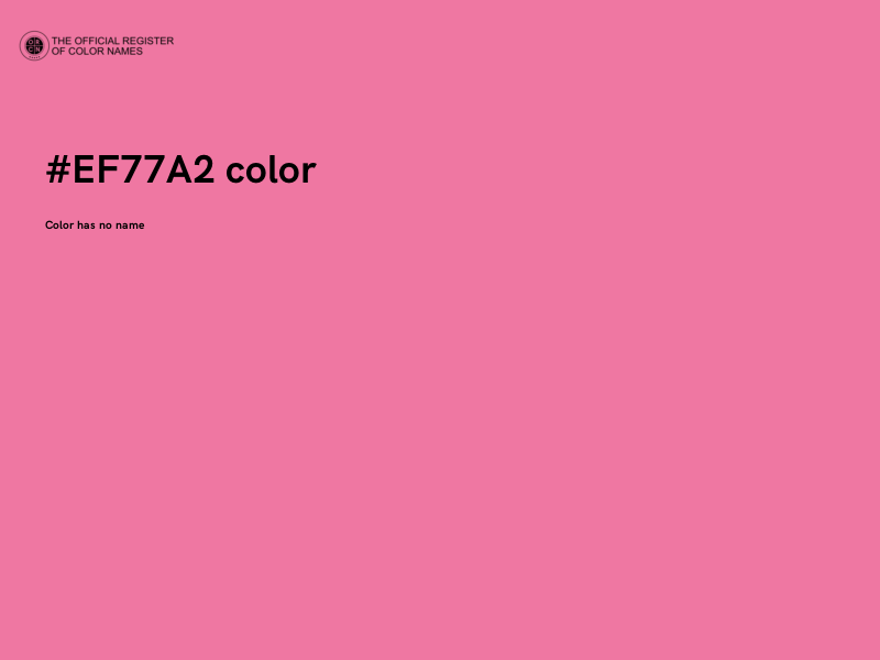 #EF77A2 color image