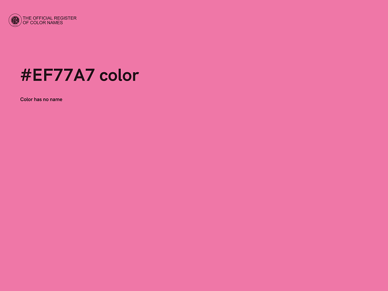 #EF77A7 color image