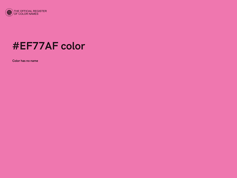 #EF77AF color image