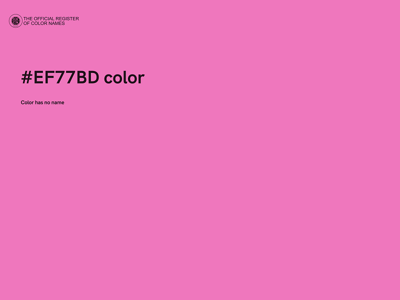 #EF77BD color image