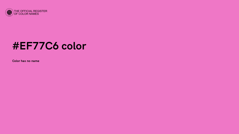 #EF77C6 color image