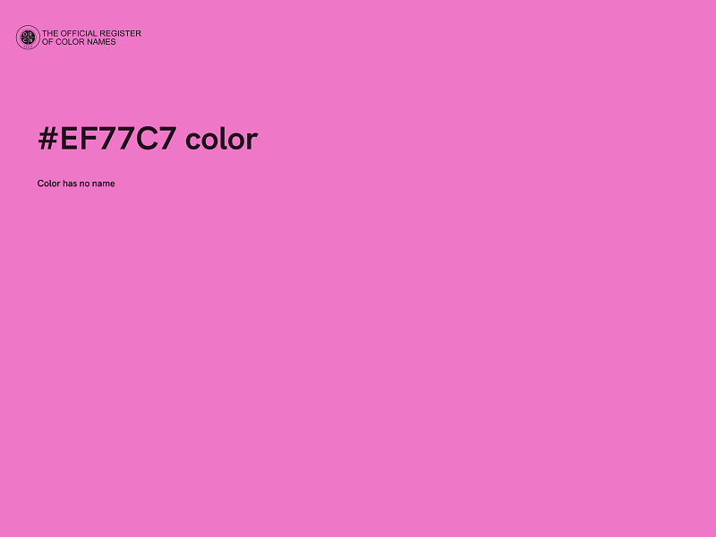 #EF77C7 color image