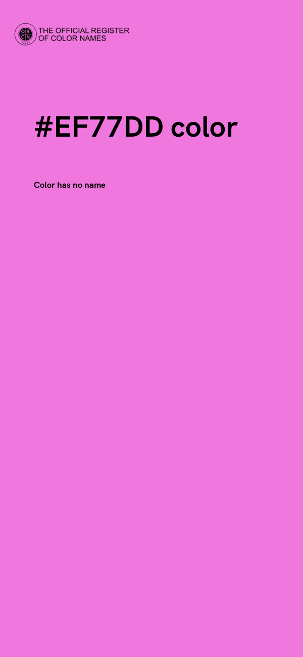 #EF77DD color image