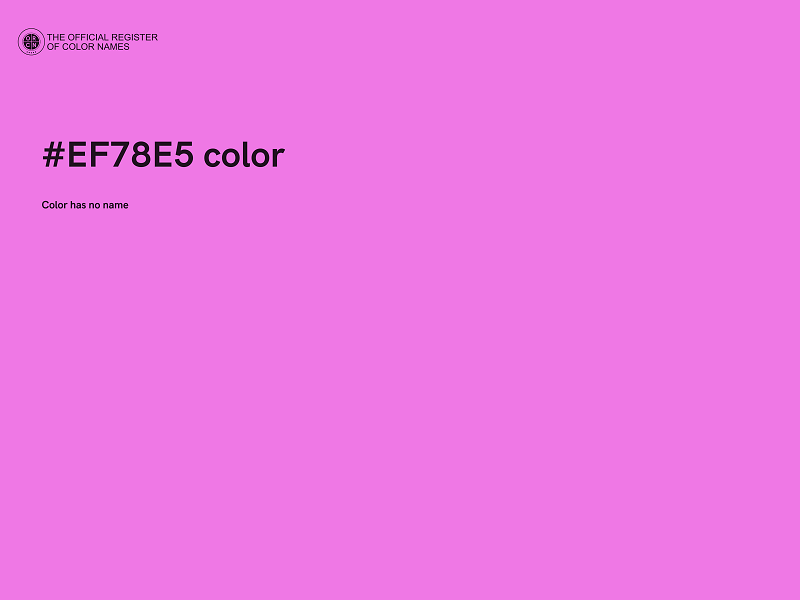 #EF78E5 color image