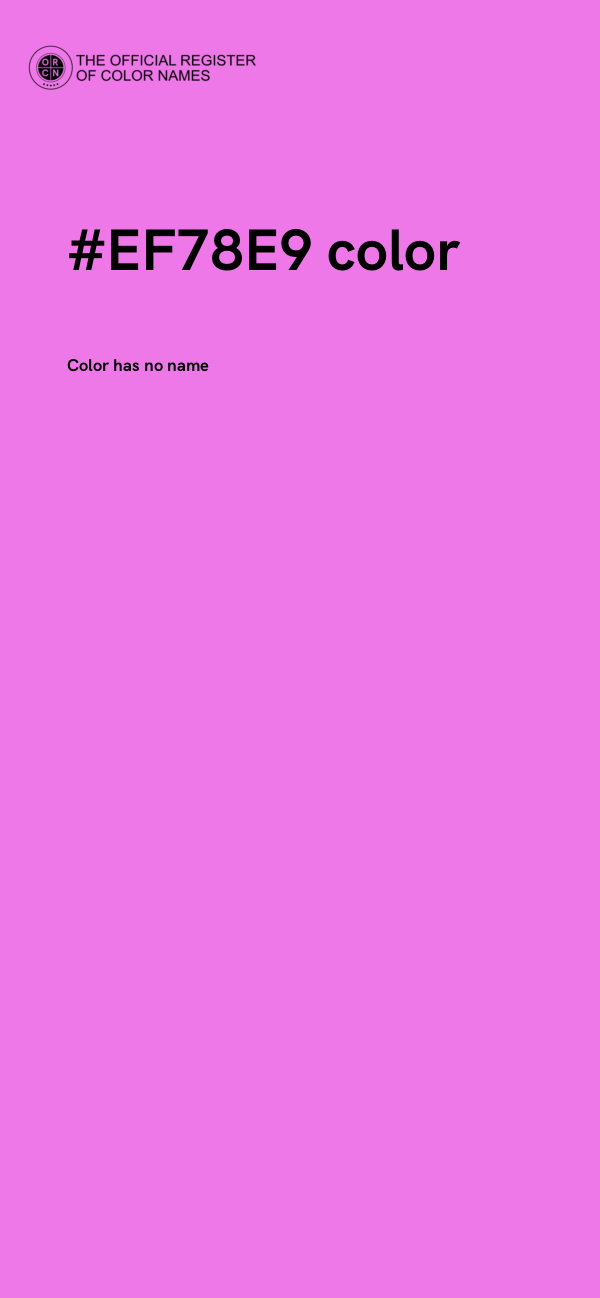 #EF78E9 color image