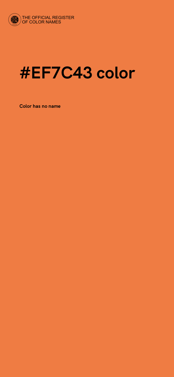 #EF7C43 color image