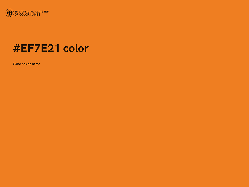 #EF7E21 color image