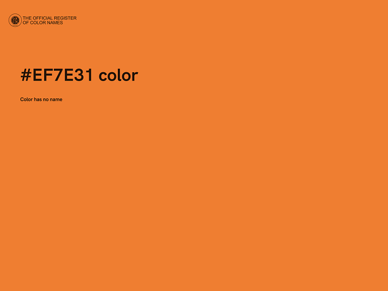 #EF7E31 color image
