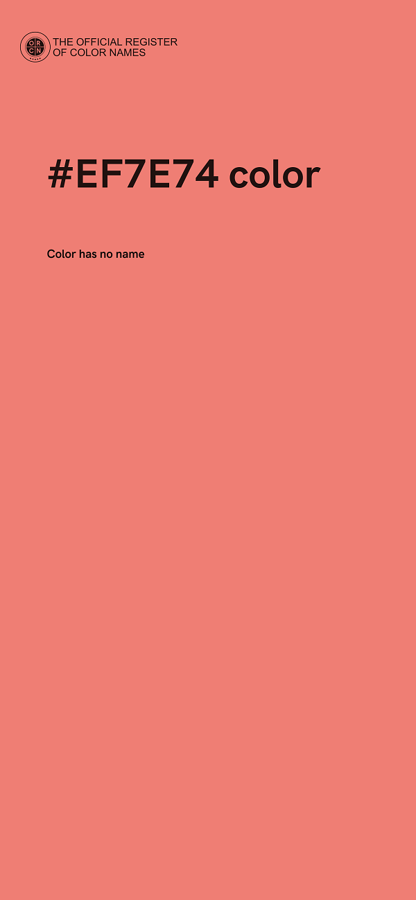 #EF7E74 color image