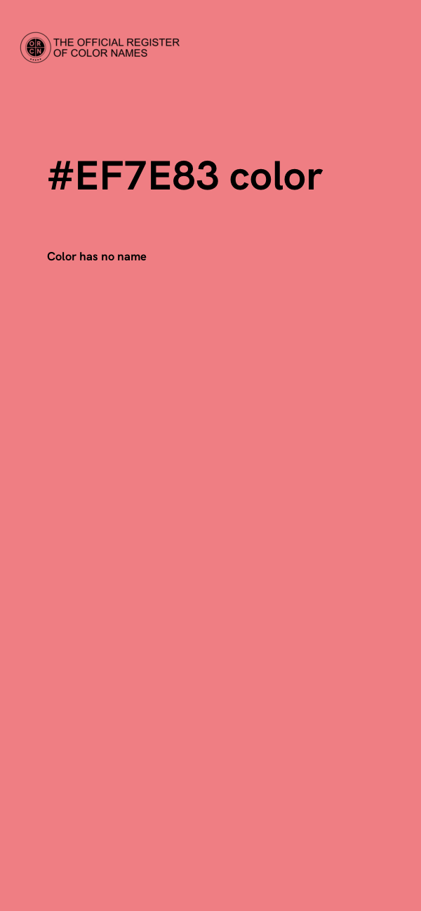 #EF7E83 color image