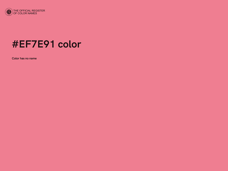 #EF7E91 color image